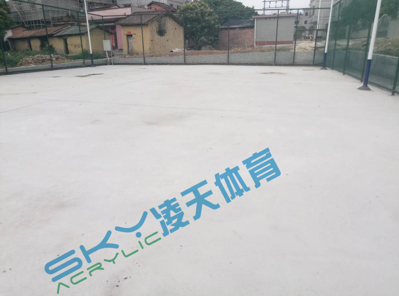 丙烯酸球场 丙烯酸球场案例:广州市增城石迳村丙烯酸网球